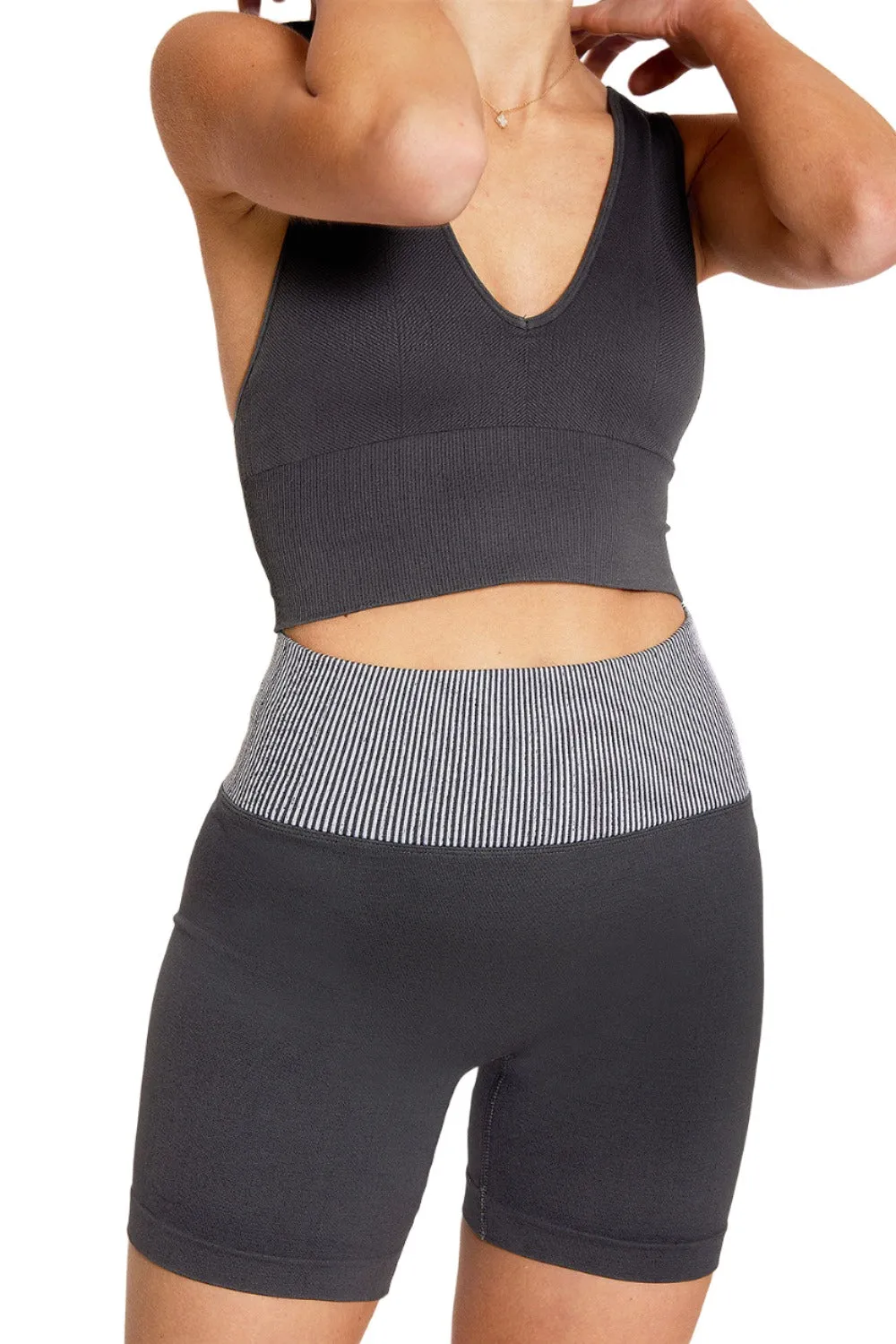 Ashley Biker Shorts - Faded Black