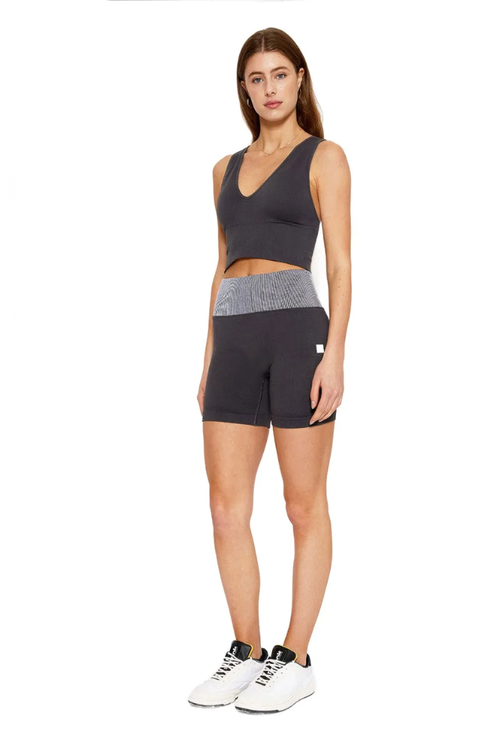 Ashley Biker Shorts - Faded Black