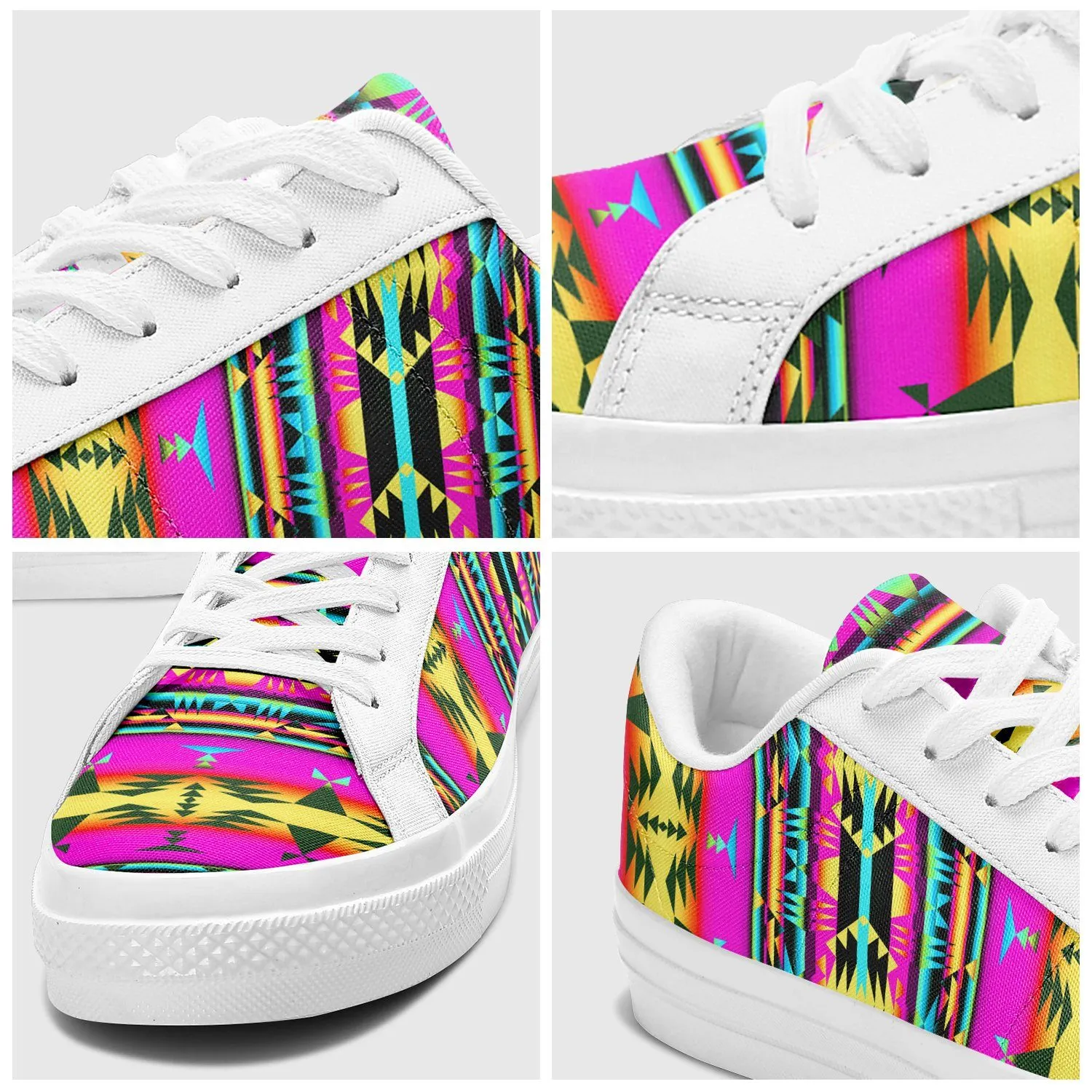 Between the Sunset Mountains Aapisi Low Top Canvas Shoes White Sole