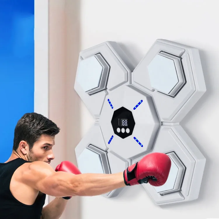 Bluetooth Music Boxing Machine Countable Rechargeable Fitness Equipment With Adult Gloves Pink Blue