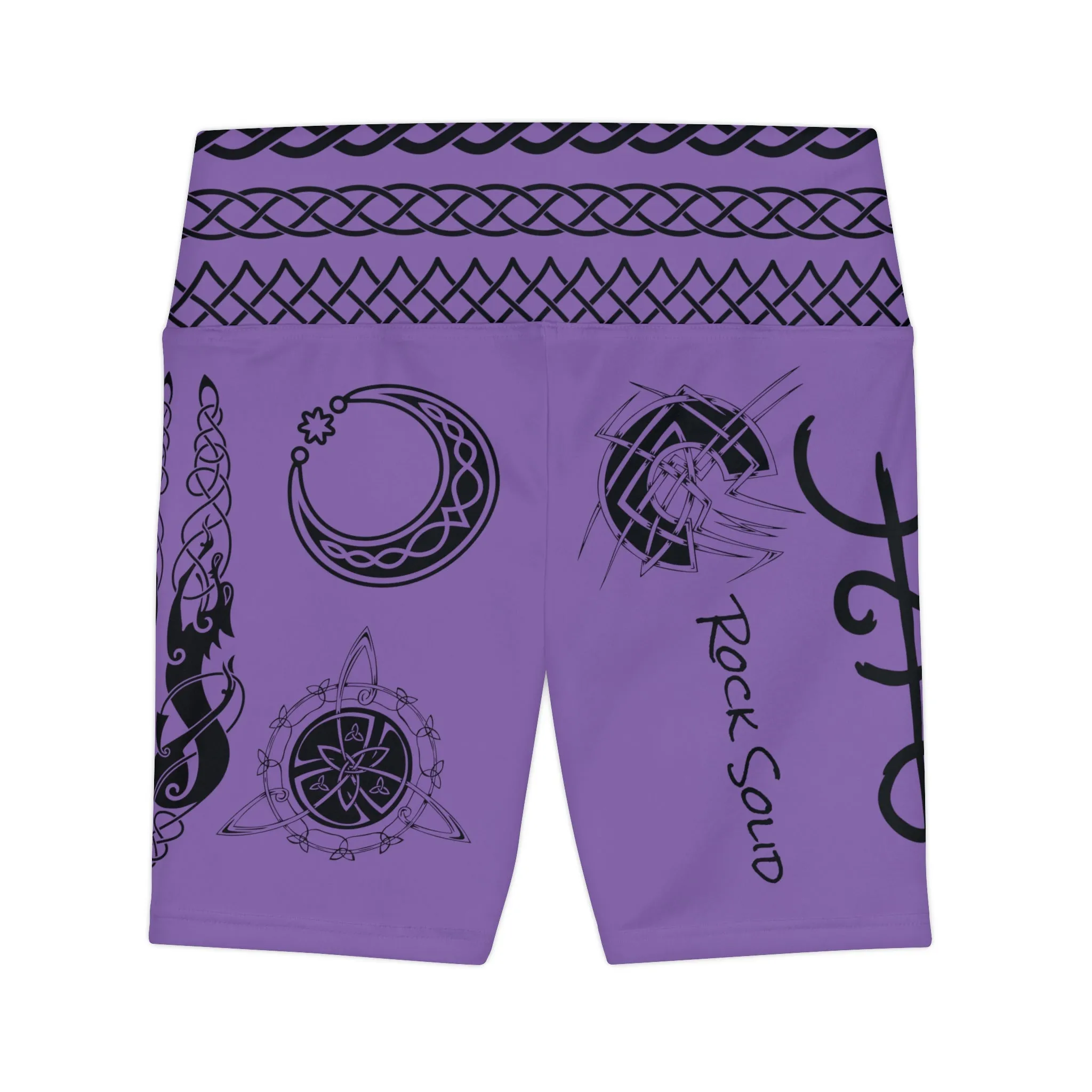 Celtic Tribal Tattoo - Purple Women's Workout Shorts - ZenGen USA ROCK SOLID