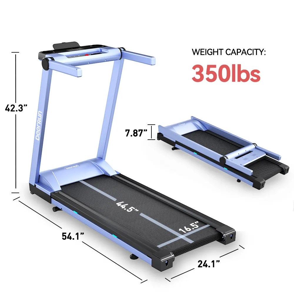 DeerRun® A1 Pro Folding smart treadmill with 6% incline, 350 Lbs, 0.6-10 MPH