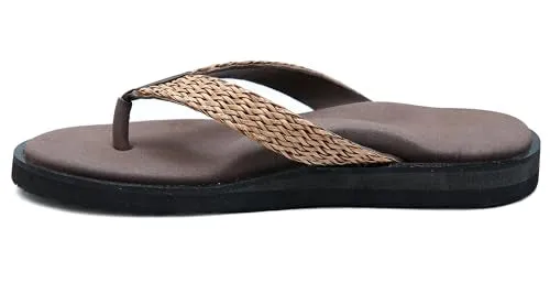 DIA ONE Orthopedic Sandal RUBBER Sole MCP Insole Pain Relief Diabetic Footwear for Women (Dia_96_BR Size 7-26 cm)
