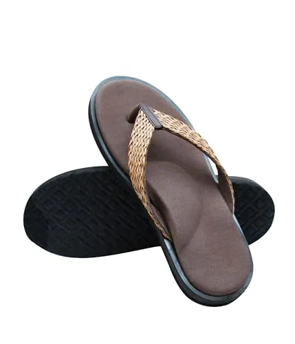DIA ONE Orthopedic Sandal RUBBER Sole MCP Insole Pain Relief Diabetic Footwear for Women (Dia_96_BR Size 7-26 cm)