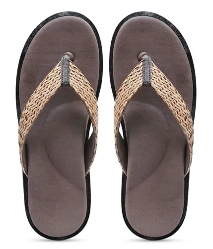 DIA ONE Orthopedic Sandal RUBBER Sole MCP Insole Pain Relief Diabetic Footwear for Women (Dia_96_BR Size 7-26 cm)