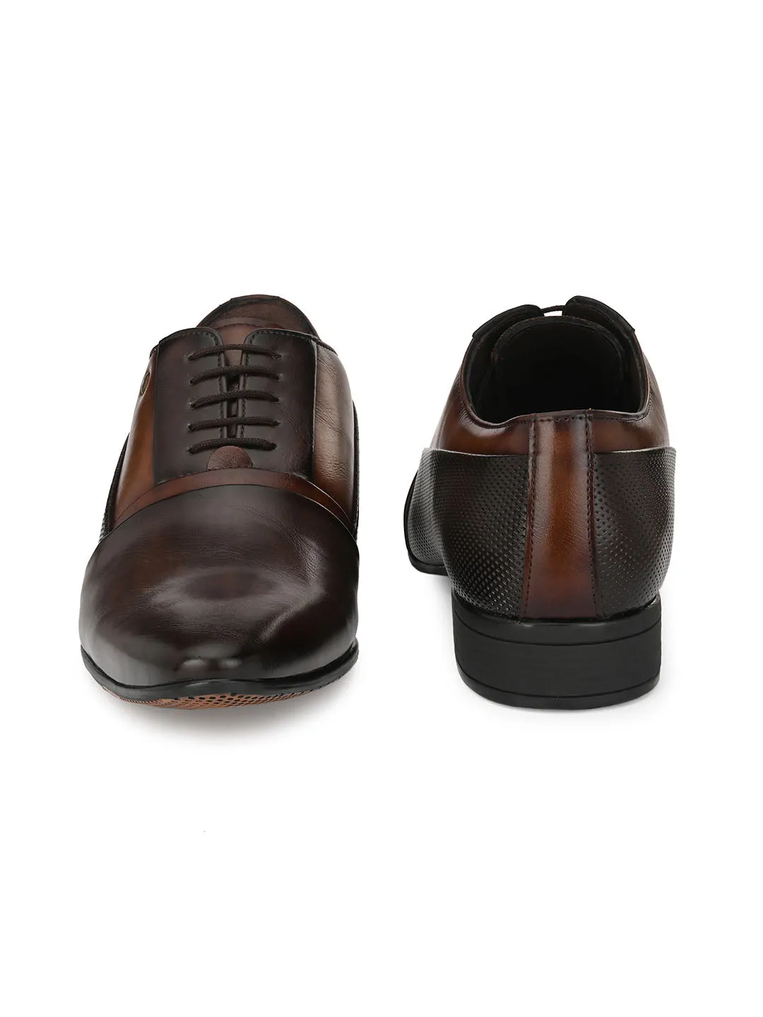 HITZMS_5710 Men's Coco Synthetic Formal  Lace-Up Shoes