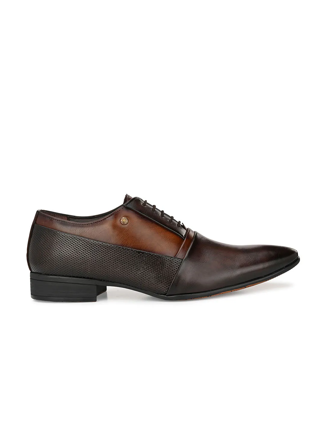 HITZMS_5710 Men's Coco Synthetic Formal  Lace-Up Shoes