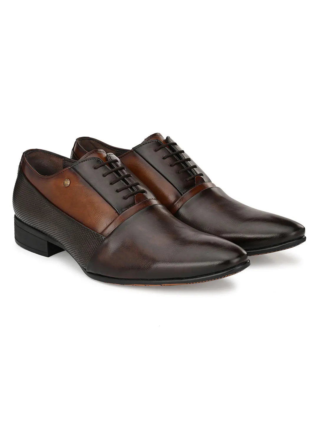 HITZMS_5710 Men's Coco Synthetic Formal  Lace-Up Shoes