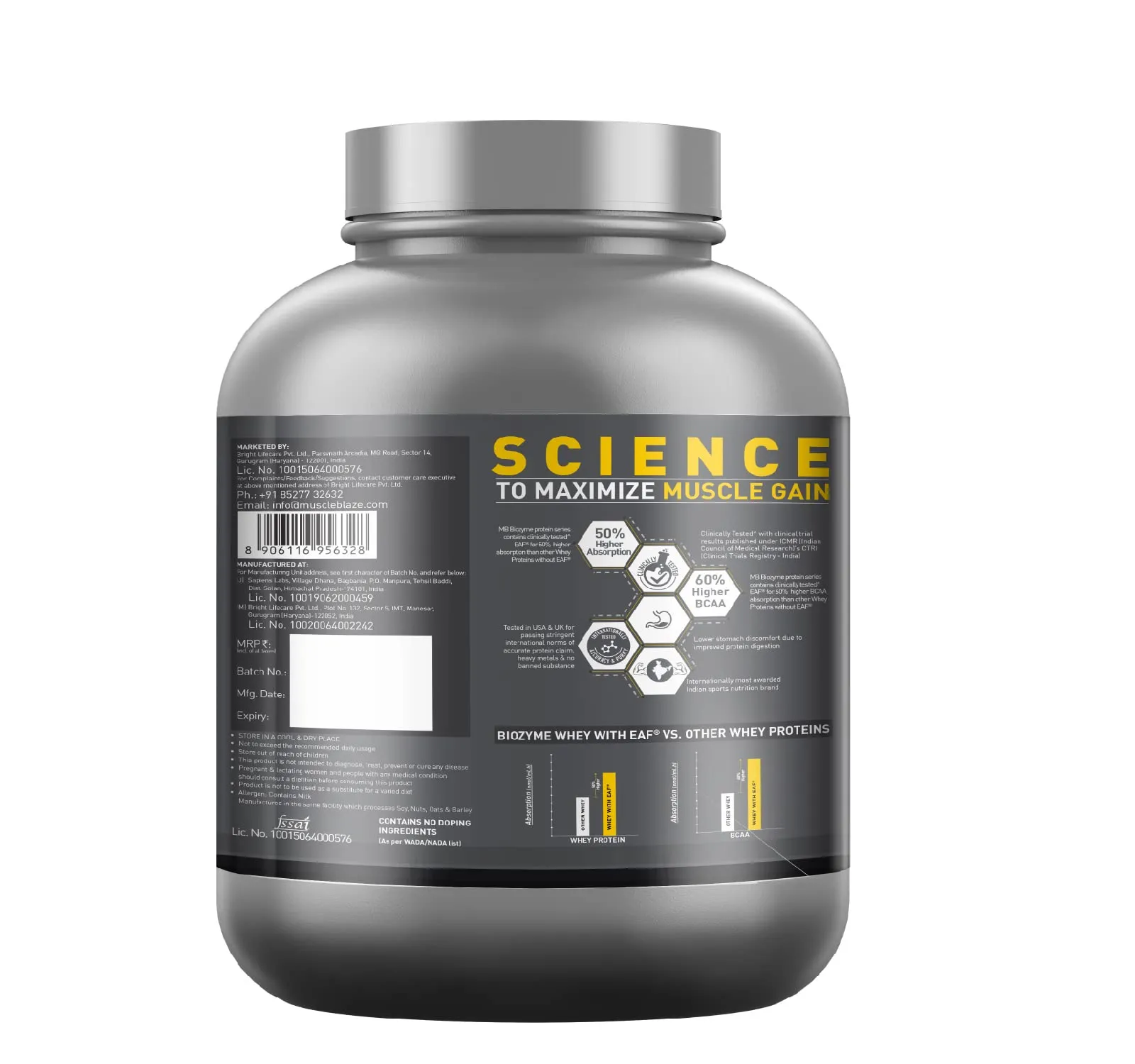MuscleBlaze Biozyme Performance Whey, 2 kg (4.4 lb), Rich Chocolate