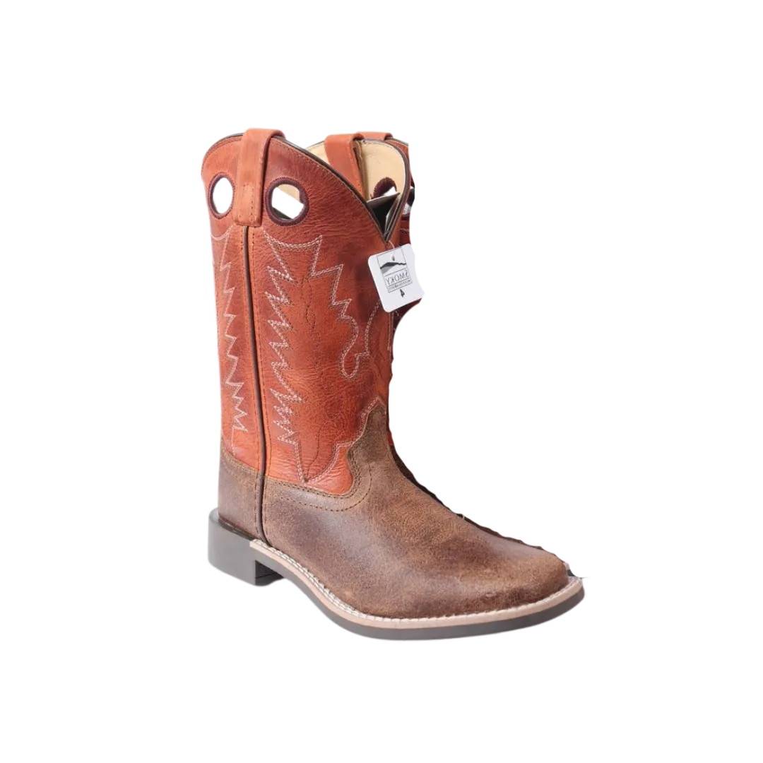 Smoky Mountain Kid's Distressed Brown Orange Boots