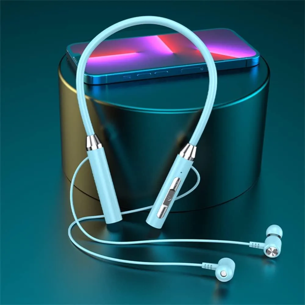 Wireless Earbuds Bluetooth 5.2 Headphones Neck Hanging with Microphone