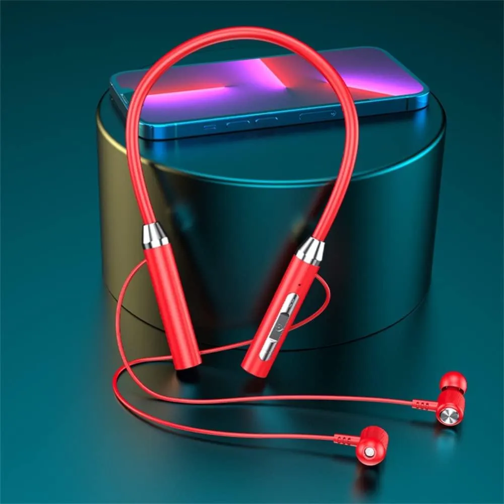 Wireless Earbuds Bluetooth 5.2 Headphones Neck Hanging with Microphone