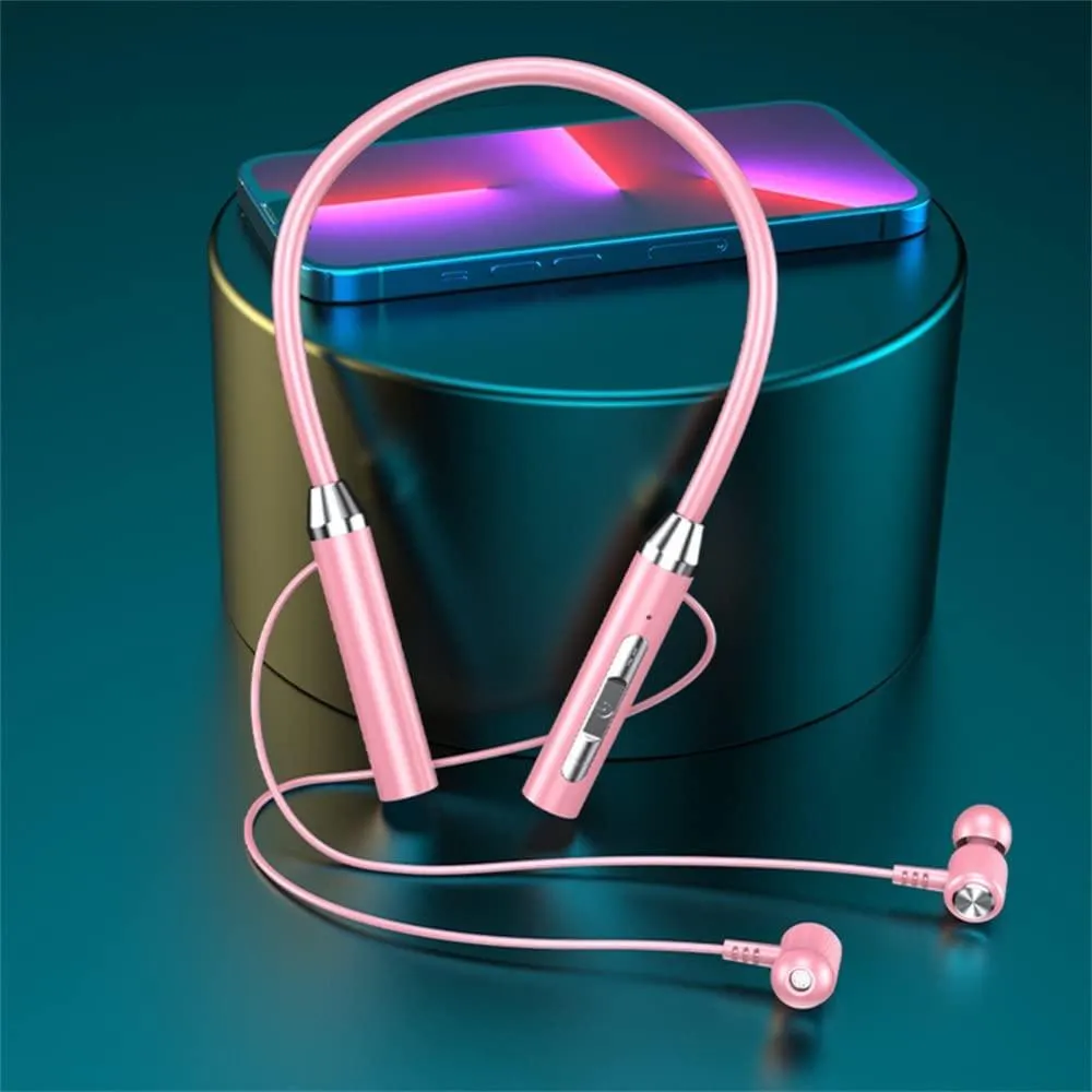 Wireless Earbuds Bluetooth 5.2 Headphones Neck Hanging with Microphone